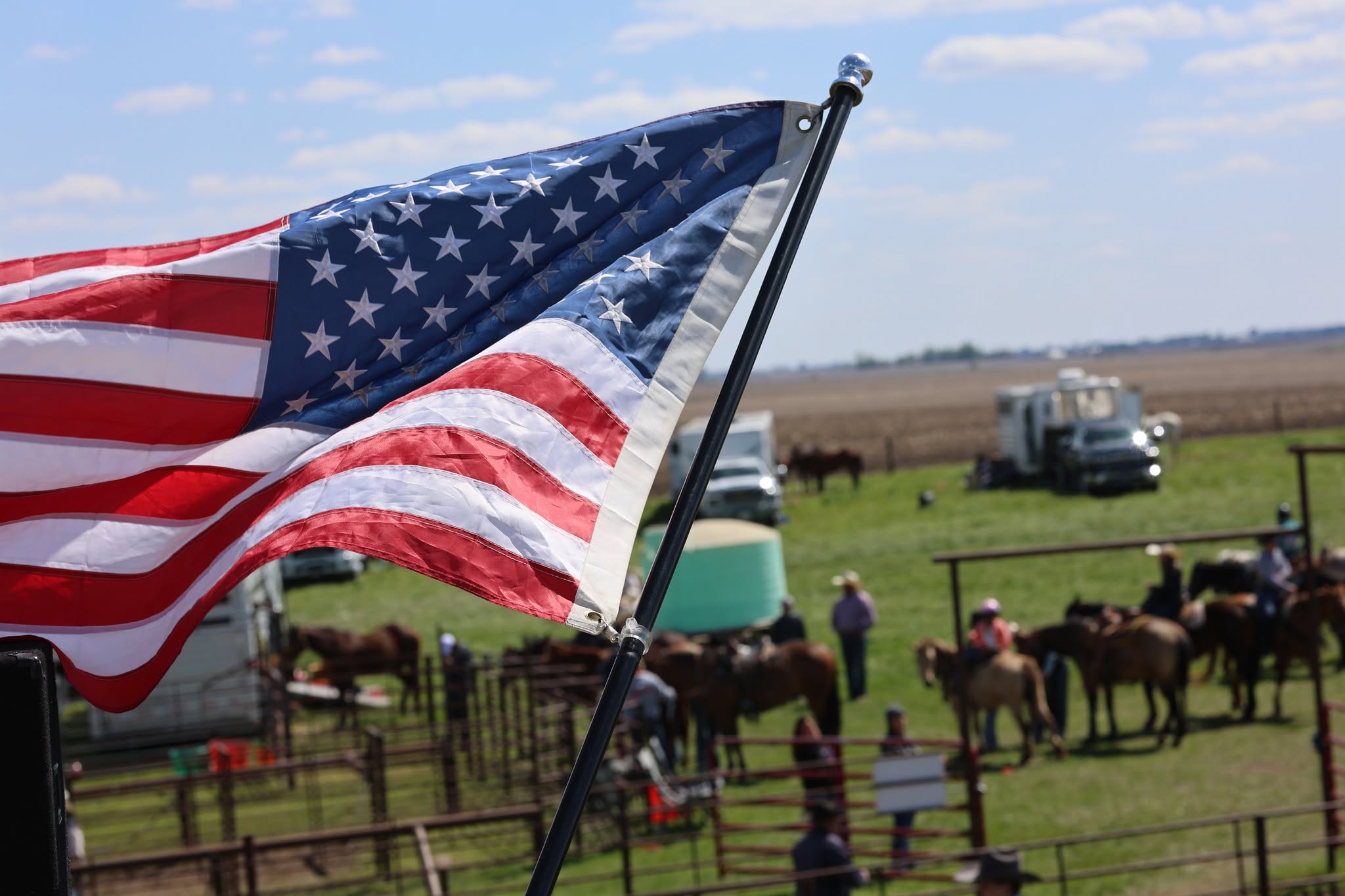 MSLBRA flag at the rodeo